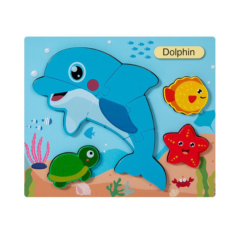 Деревянные детские игрушки 0-3 лет когнитивные 3D трехмерные игрушки-пазлы, развивающие деревянные игрушки-пазлы для раннего образования