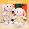 Floral Dress Colorful Emily Rabbit Plush Toy With Soft Pp Cotton Filling For Children