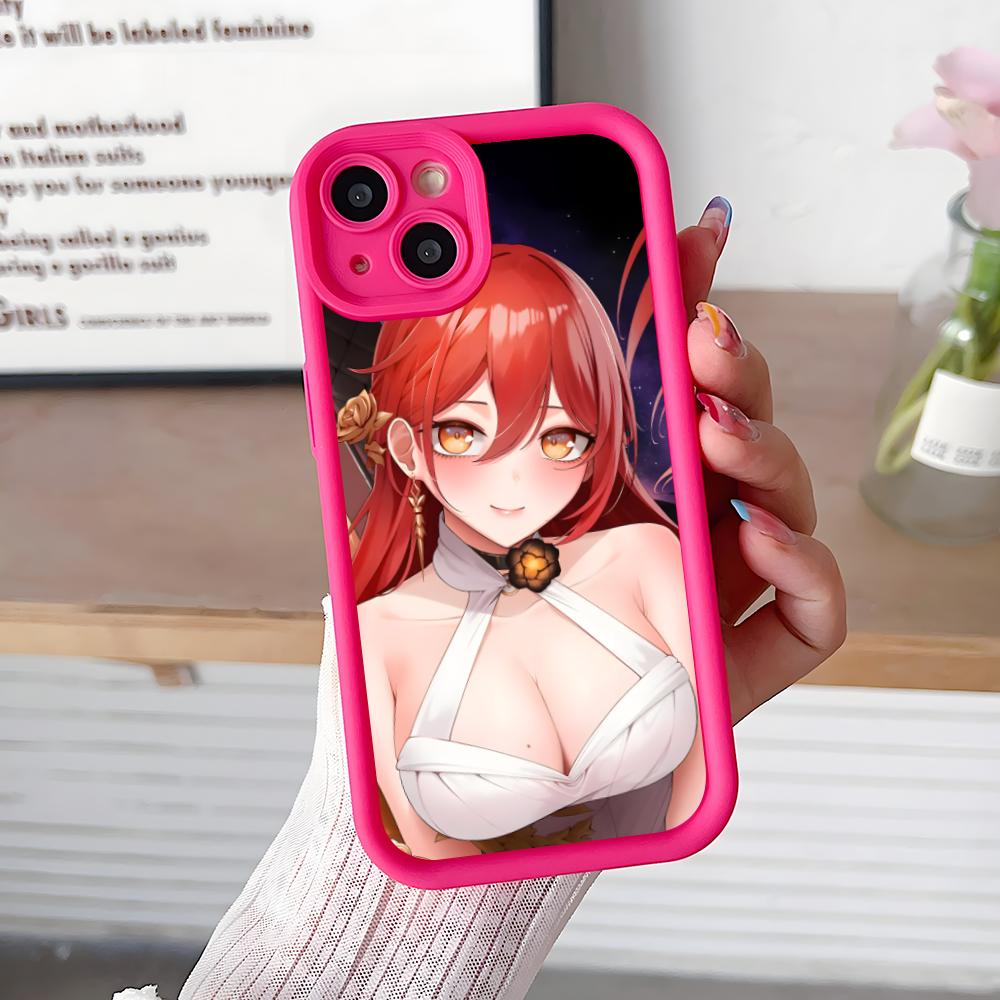HSR Himeko Утолщенный ТПУ Чехол для Мобильного Телефона для iPhone 17 16 15 14 13 12 11 Air Pro Max Plus Цветной Чехол