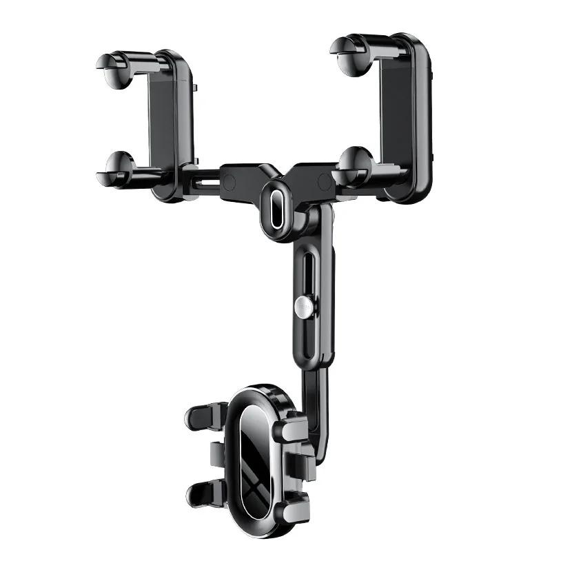 Universal Car Phone Holder Rearview Mirror Phone Holder Adjustable Navigator Bracket 360 Rotatable Retractable For Car Mobile