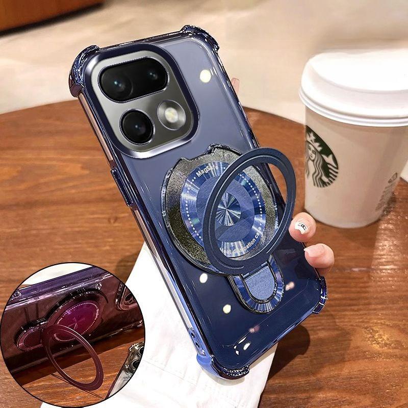Чехол для Realme 16 Pro Plus Модный Высококачественный Подушка Безопасности Противоскользящий Магнитная Подставка Чехол Для Realme16 Pro Ударопрочный Funda