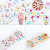 10 Pcs Holographic Nail Foil Set Transparent Butterfly Nail Art Transfer Sticker
