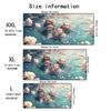Cute Otter Cherry Blossom Mouse Pad Large Computer Office Game Table Mat Rubber Anti-slip Stitched Keyboard Mats 90x40 Desk Pads