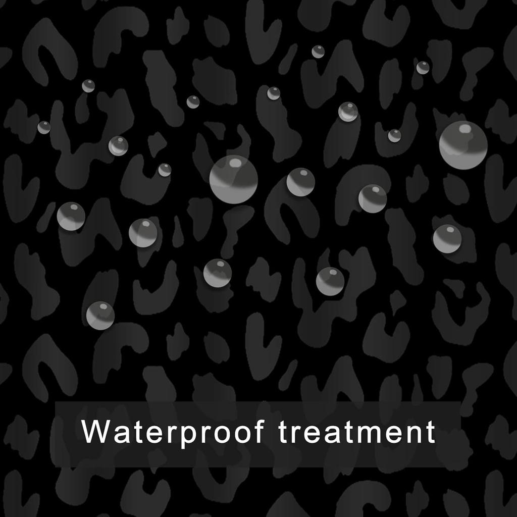 Шторка для душа Леопард Гепард (72" x 72"), Черная шторка для душа с принтом леопарда и гепарда, полиэстеровая ткань с принтом, набор шторки для душа для ванной комнаты с 12