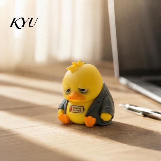 Desktop Figurine for Home Emotional Support Duck Figurine, Resin Yellow Ornament, Lovely Animal Gift Cute Statue Office Desk Decor Ornament