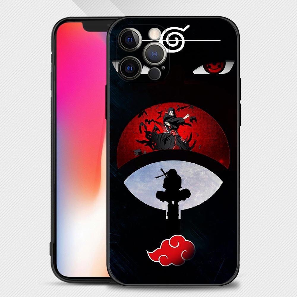 Чехол для Apple iPhone 13 12 11 Pro Max 13 12 Mini XS Max XR X 7 8 6 6S Plus 5 5S SE 2020 Аниме Узумаки Наруто Красный Учиха Саске