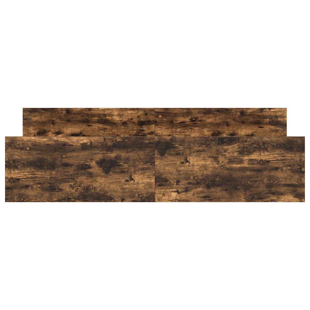 Каркас кровати с изголовьем и изножьем, Копченый дуб, 200x200 см
