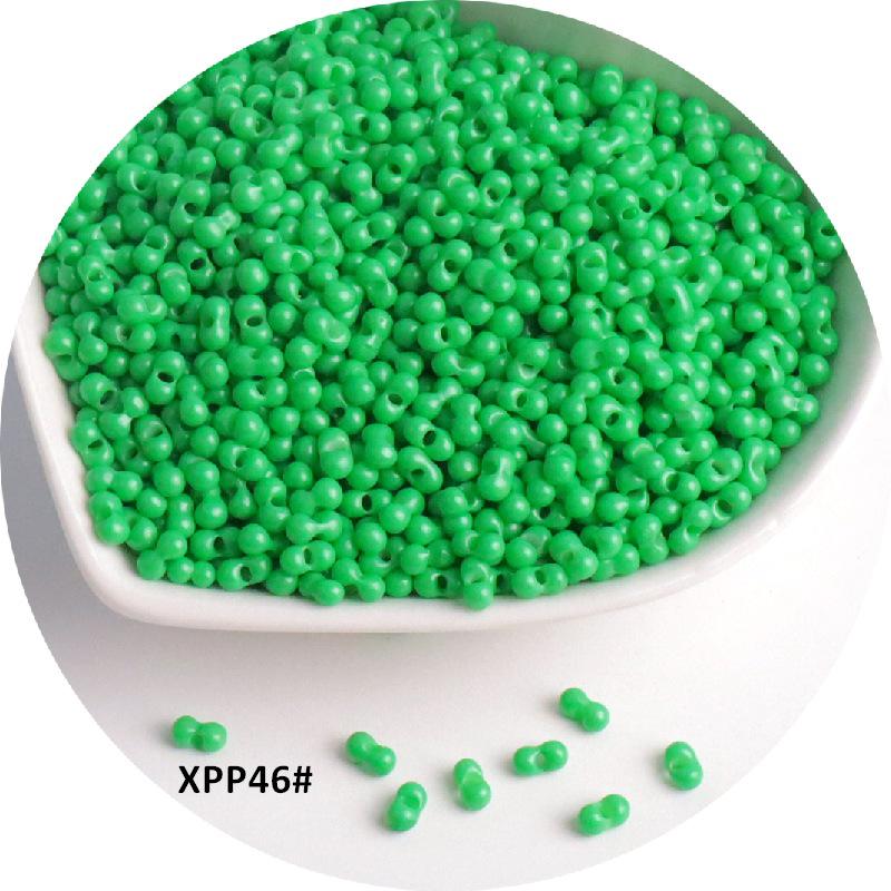 Стеклянные бусины-арахис сплошного цвета 2x4 мм для изготовления украшений и аксессуаров для волос своими руками