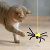 Подвесная игрушка для кошек на эластичной веревке, интерактивный дизайн в виде паука, дверная качель, дразнилка для кошек, эластичная веревка, игра "Паук", интерактивные игрушки для кошек