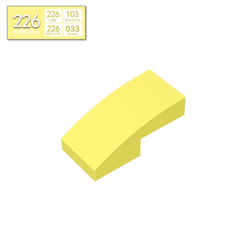BRICKE Zhuan Ke 2x1 Curved Slope | Compatible with Lego | 11477 | MOC Loose Parts | Educational DIY Building Blocks Toy