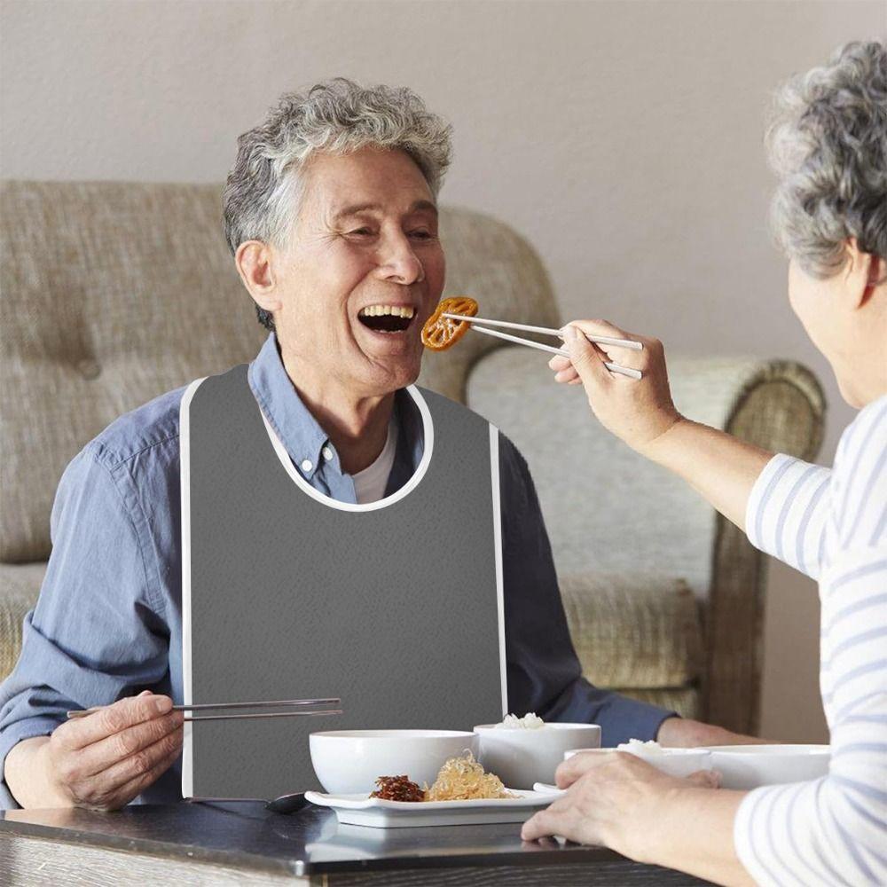 Stain Resistant Adult Bibs Adjustable Saliva Towel Elderly Bib a Mess-Free Diet