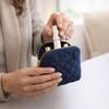 Diamond Pattern Jewelry Storage Bag Velvet Jewelry Organizer  for Women