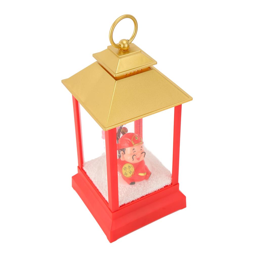 Snow Globe Lantern God of Wealth Musical Snow Globe Lantern Lighted Decorative Snow Globe Lantern