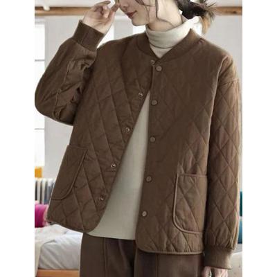 Легкая хлопковая одежда Женские стеганые куртки Свободный большой размер Повседневная теплая Универсальная Осенне-зимняя хлопковая одежда
