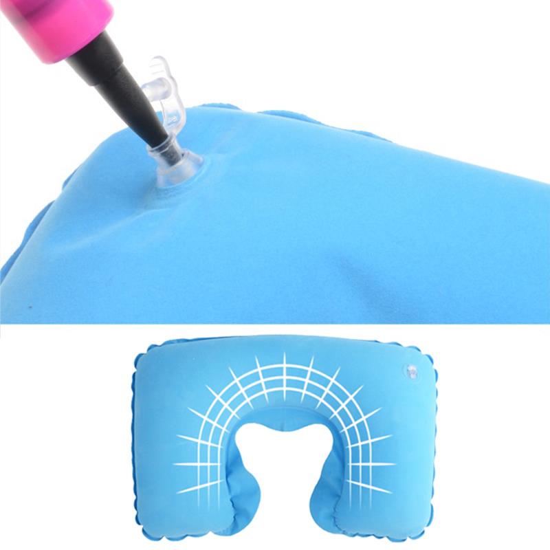 1 шт. U-образная подушка для путешествий, автомобильная подушка, надувная подушка для воздушного полета, подушка для шеи, подушка для поддержки шеи, подушка