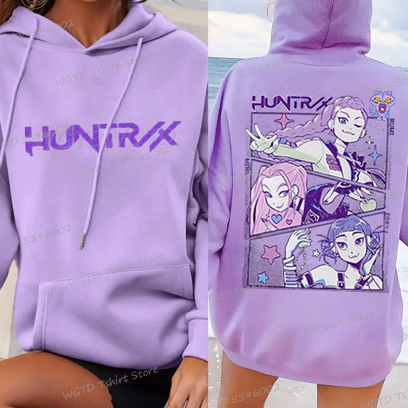 KPop Demon Hunters Hoodie Printing Sweatshirt Hooded Men Women Casual Pullovers Streetwear Fashion Casual HipHop Hooded Unisex