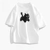 Summer Unisexs Pure Cotton Shortsleeved Top with Koreanstyle Printed Roundneck Tshirt New Style Unisexs Pure Cotton Shirt Soft