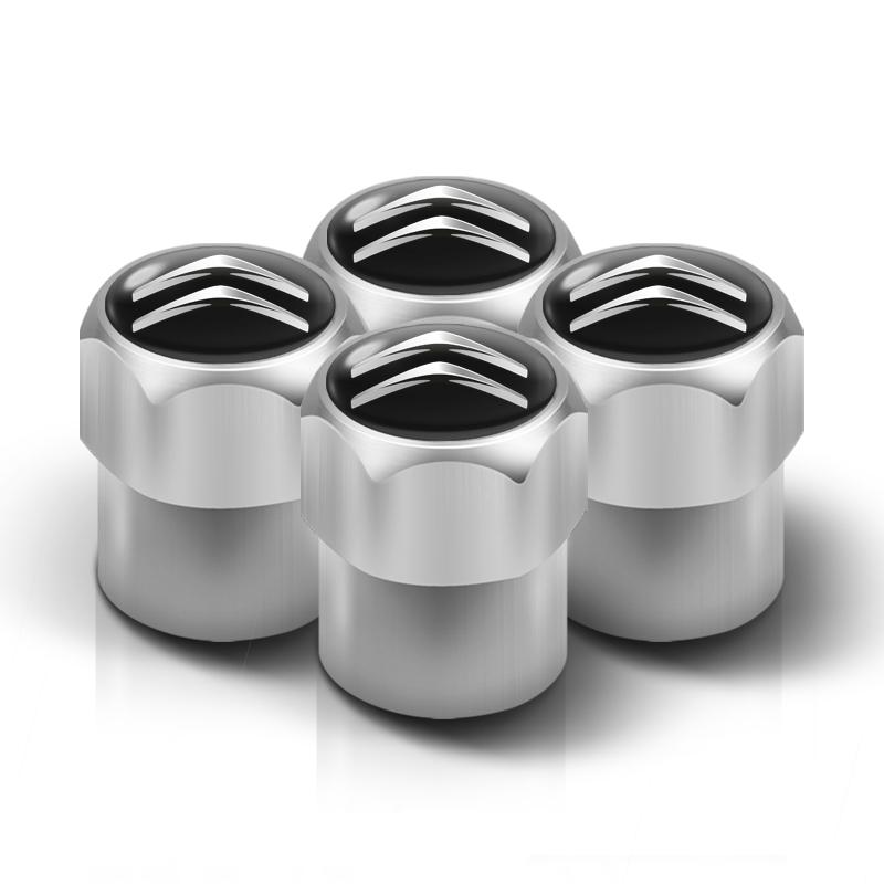 4Pcs Car Metal Logo Wheel Stem Air Valve Caps Tire Dust Cover For Citroen C4 C3 C5 C1 C2 Berlingo Celysee Cactus Saxo accessorie