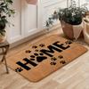 Flannel HOME Paw Print Floor Mat, Non-slip Absorbent Foot Mat At The Entrance, Dirt-resistant Carpet At The Entrance of The Home