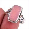 Natural Pink Opal Gemstone 925 Solid Sterling Silver Jewelry Ring Size 10 L3y85
