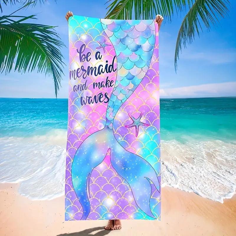 Microfiber Beach Towel Digital Printing Quick-Drying Double-Sided Velvet Class A Large Bath Towel Plus Towel