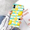 Чехол для телефона с лимонным летним фруктовым желтым узором для iPhone 14 13 12 11 XS X 8 7 6 Plus Mini Pro Max SE 2022 Мягкая черная накладка для телефона