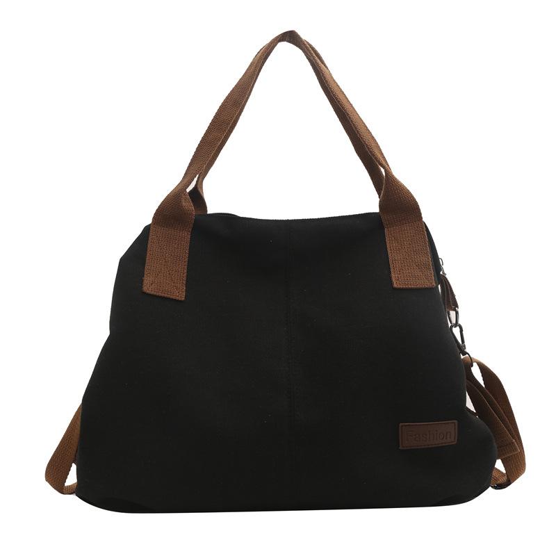 Большая вместительная сумка женская 2024 новая четырехсезонная сумка через плечо для отдыха студент колледжа пригородный мессенджер портативная сумка-тоут tide