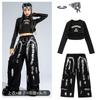 Girls Jazz Dance Outfit Set Hip Hop Streetwear Performance Costume Kids 8 Years