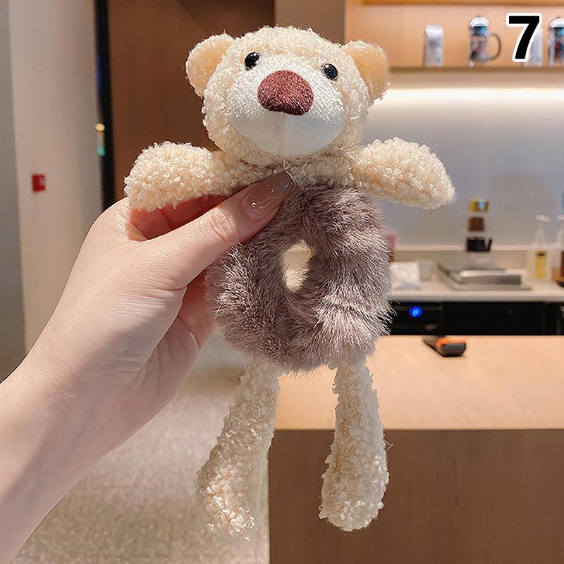 Милый мультяшный медведь-обнимашка, резинка для девочек, плюшевый хвостик, резинка для волос Maruko, эластичное кольцо для волос, головной убор для девочек, детские аксессуары для волос