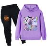 PB1656 Kids Boys Girls Halloween Printed Long Sleeves Hoodie Trousers Top Pants Clothes Sets