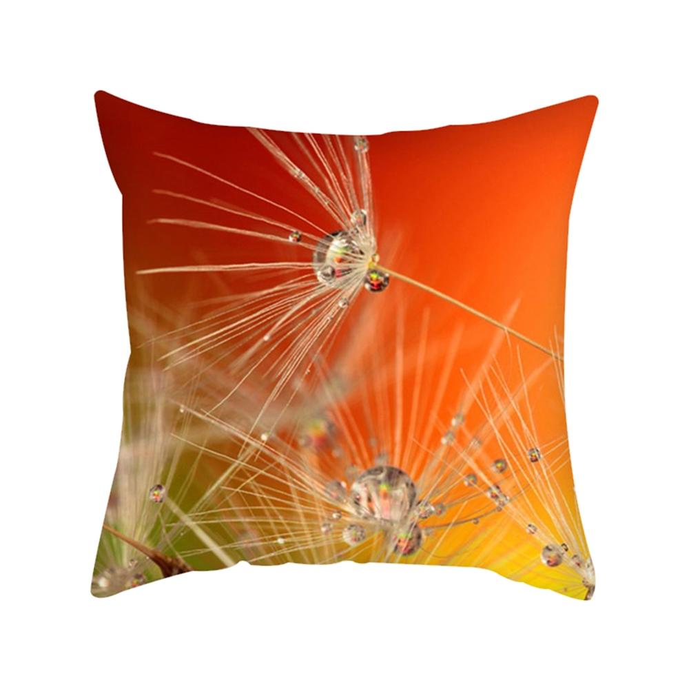 Square Floral Print Cushion Cover Rose Pattern Pillowcase Home Living Room Seat Room Decoration Pillowcase