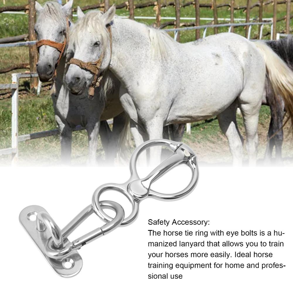 7Pcs Set Eye Bolts Horse Training Equipment Half Round Ring Horse Tie Ring Part Pulling Back