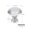 10Pcs/pack 30mm Clear Crystal Cabinet Knobs,Diamond Shape Dresser Pulls,Drawer Wardrobe Cupboard Handles,Furniture Door Hardware