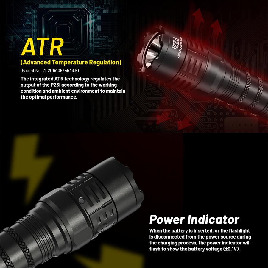 NITECORE P23i 3000 люмен светодиодный USB-C аккумуляторный фонарик 5000 мАч аккумулятор