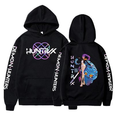 K-pop Модное худи «Охотники на демонов» Осень-Зима Женские Повседневные Уличные Толстовки Y2K с Длинным Рукавом Оверсайз