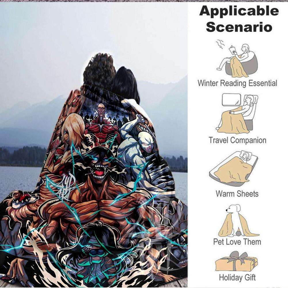 1Pc Monsters Unleashed Chaos Reigns Blanket Soft And Comfortable Casual Warm Camping Travel Christmas Halloween Xmas Gift M924611