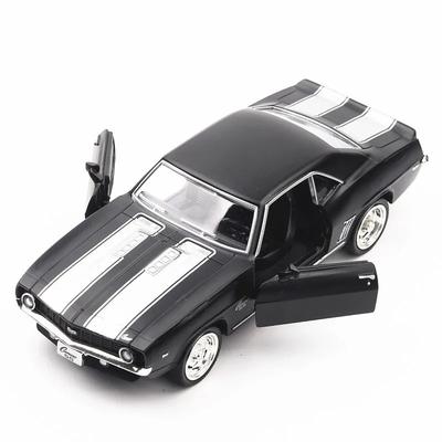 Македа1:36 Chevrolet США 1969 Camaro SS Винтажный Матовый Черный Литой Металлический Модель Автомобиля Игрушка Для Коллекции Подарок Детям