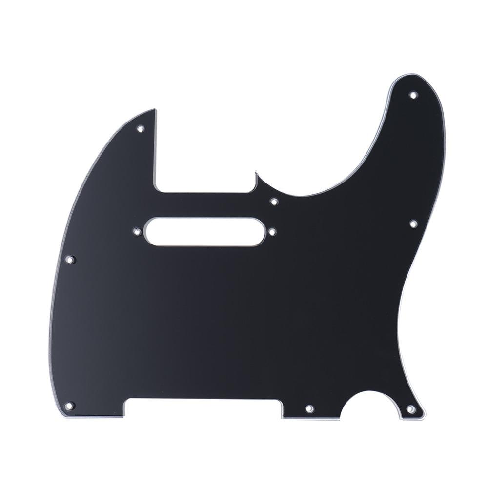 Black Color Pickguard 3 Ply Construction TL Guitar Pickguard 8 Hole Pickguard Electric Guitar
