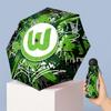 VfL Wolfsburg FC Mini 5 Fold Pocket Umbrella Compact Lightweight Anti UV Rain Sun Protection Umbrella Portable Travel Umbrella
