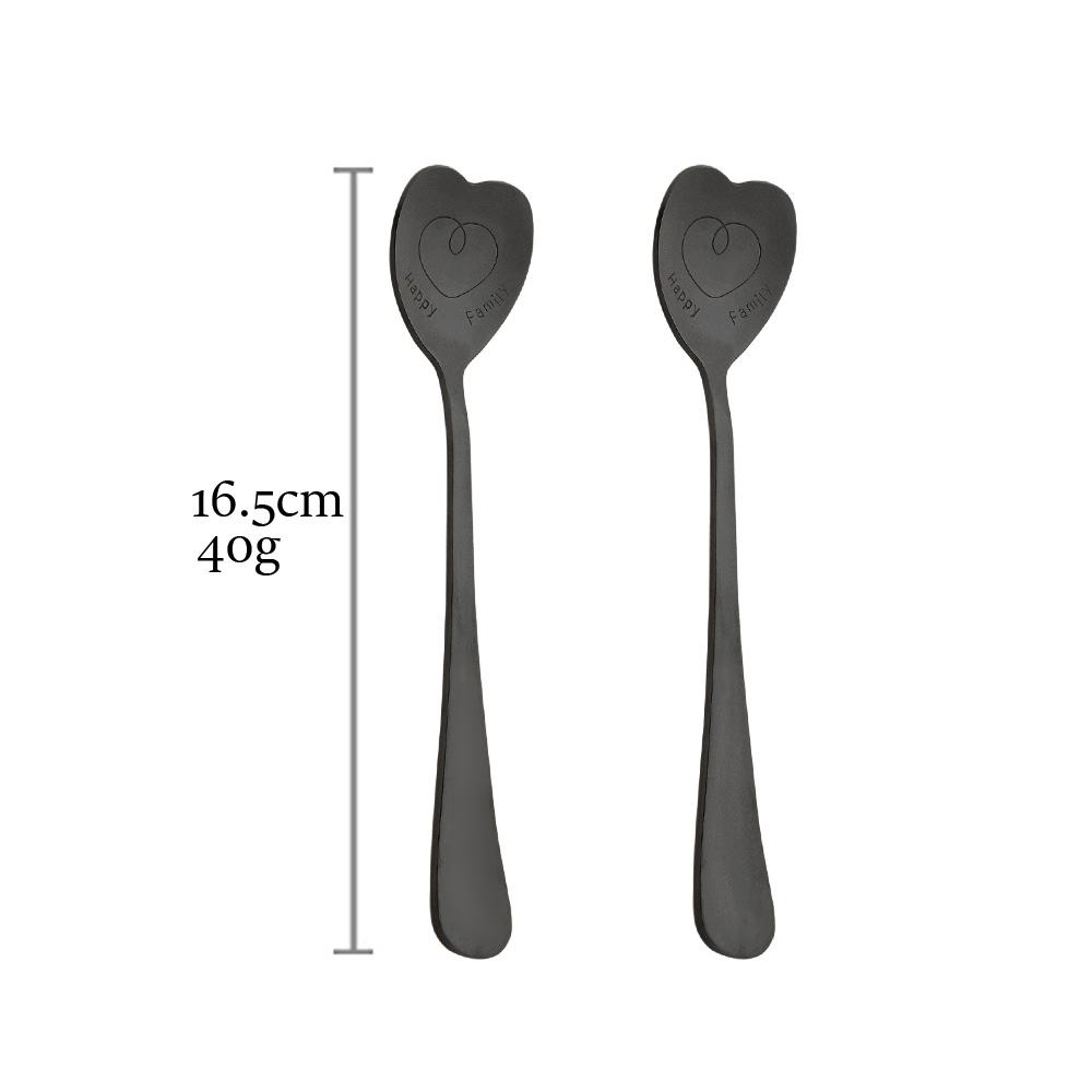 2 шт., ложка из нержавеющей стали в форме сердца, Золотая ложка, кофейная ложка, праздничные подарки, кухонные аксессуары, украшение для посуды