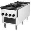 Commercial Gas Range Stove 2 Burners Countertop Cooking Hot Plate Kitchen
