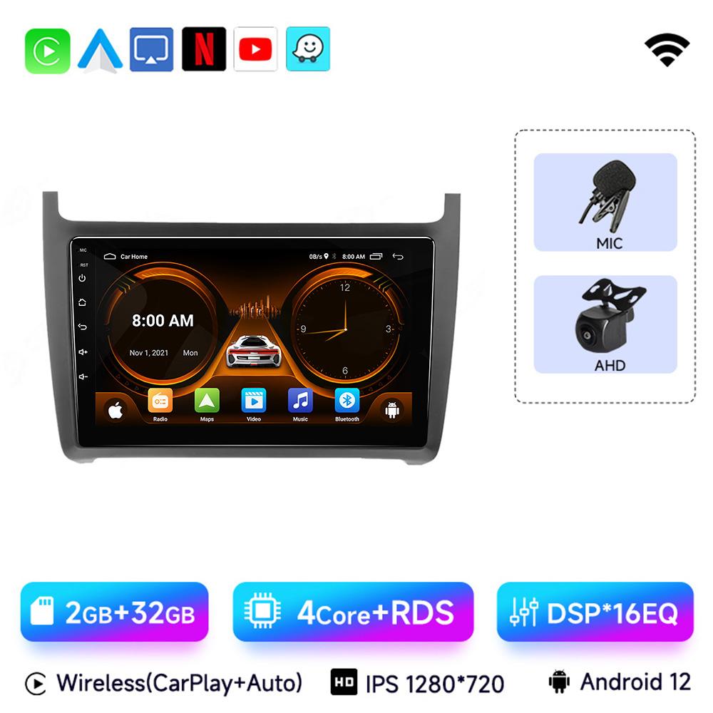 JIUYIN 9-дюймовый Android 13 автомобильный радиоприемник для Volkswagen VW POLO 5 Sedan 2008 - 2025 Carplay Multimidia видеоплеер головное устройство