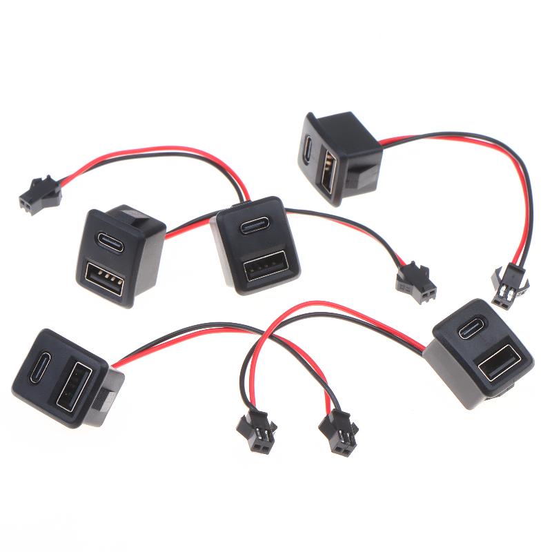 1/2/5 шт. Двухслойное USB-гнездо типа C с разъемом-коннектором, USB-разъем для зарядки и питания для электроники