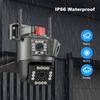 WiFi 12MP 6K 8X Zoom Three Lens Wifi Surveillance Cameras AI Tracking PTZ IP Camera Security Protection CCTV Cam
