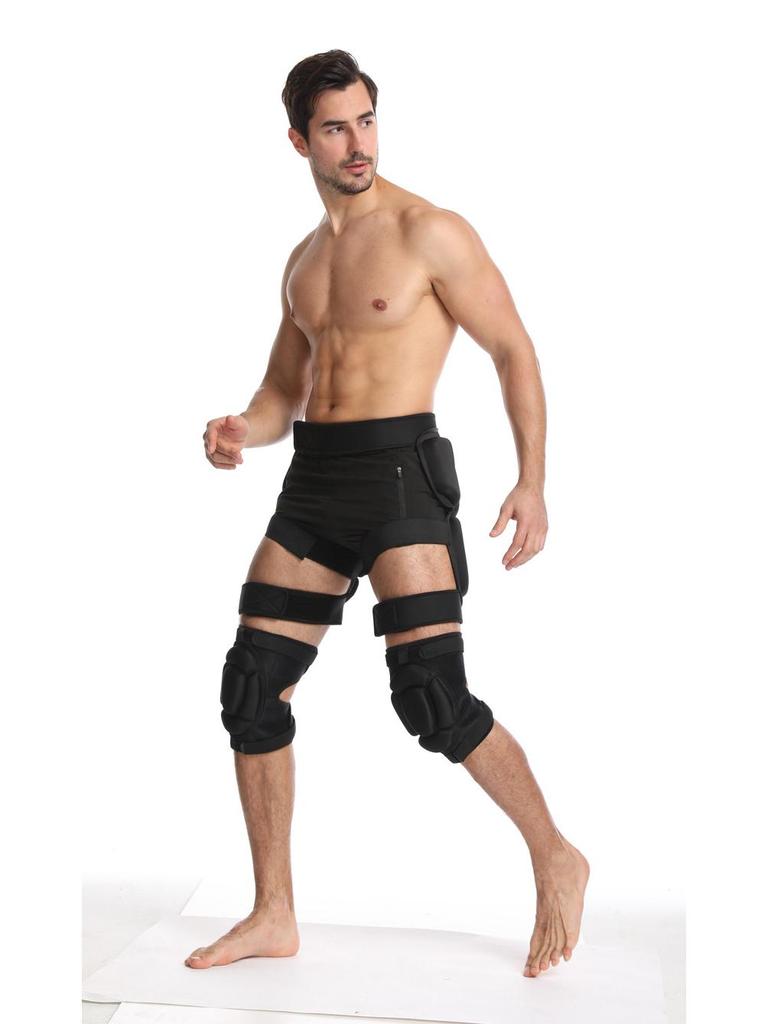 Защитное снаряжение для катания на лыжах и коньках: Утолщенные противоударные накладки на бедра, колени и локти для детей и взрослых - Водонепроницаемая зимняя верхняя одежда