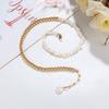 Сращивание пресноводных бусин ожерелье женское ins стиль ожерелье простая любовь круглая цепочка из бусин
