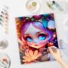 Рамка для рисования по номерам для взрослых, рисунок девушки из мультфильма, картина по номерам, стартовые наборы для домашнего настенного художественного декора 40x50