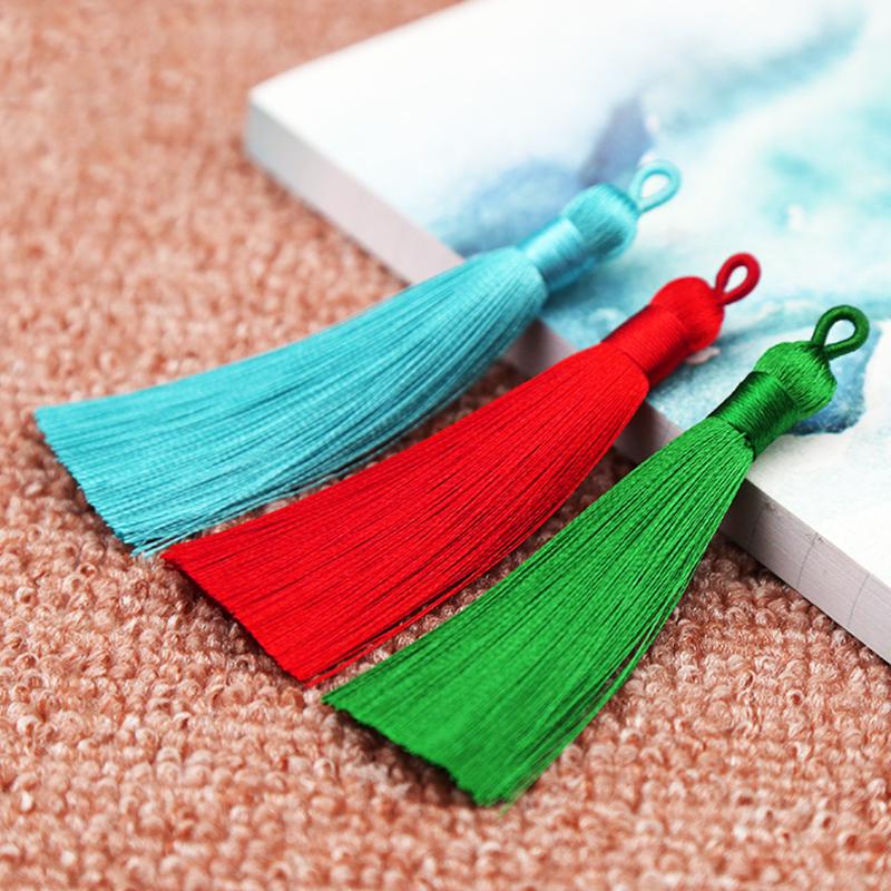 Ремесла Длинные шелковые кисточки Ювелирные аксессуары DIY 8 см 1 шт./1 пара ручной работы Новые горячие богемные 25 цветов для серег Закладка Высокое качество