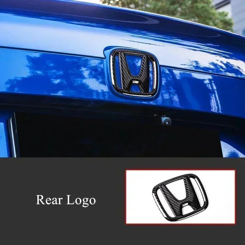 PLXI9 3Pcs Car Front Grille Rear Trunk Badge Steering Wheel Logo Sticker for Honda Accord Civic City XR-V CR-V Inspire Crider Envix
