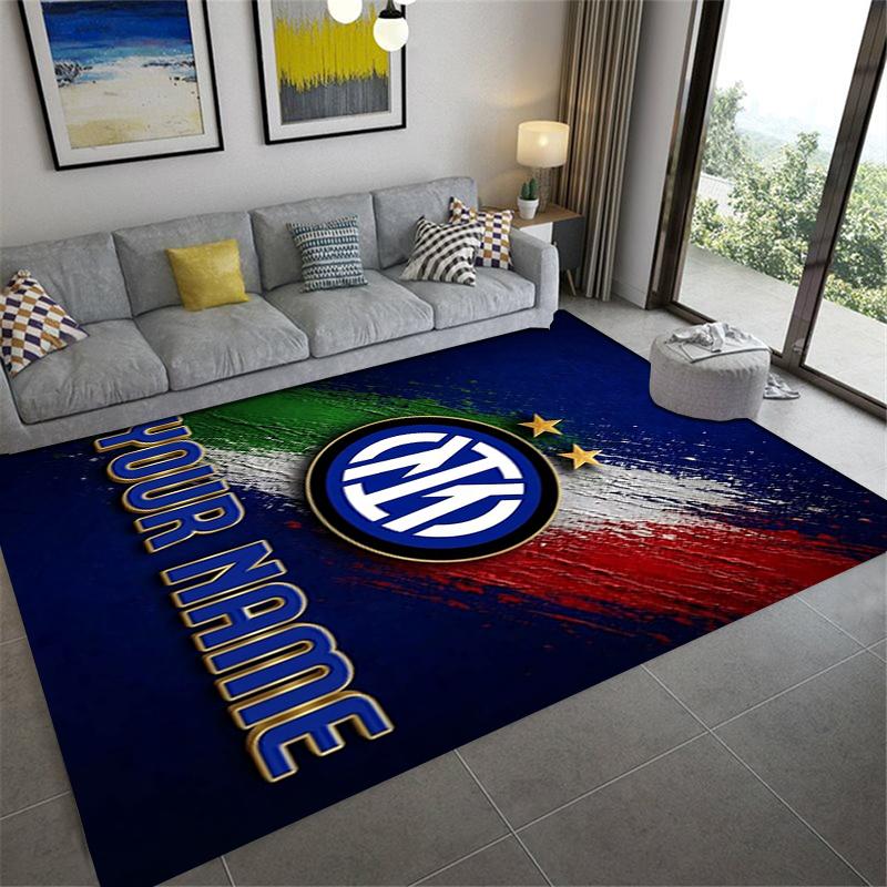 Custom Name Inter Milan Carpet Rug for Living Room Bedroom Home Sofa Decoration,Kids play Non-slip Floor Mat